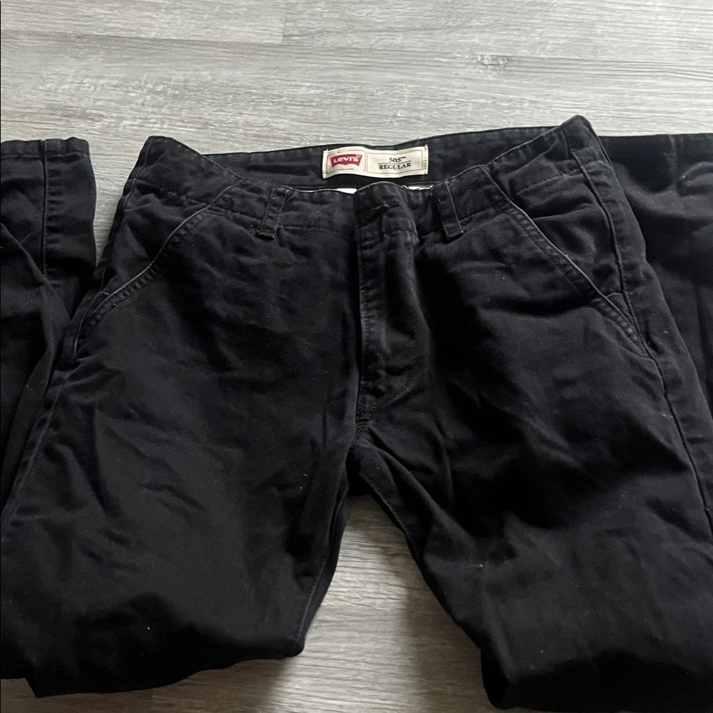 Levi's Men's Black Chino Pants Straight Fit
